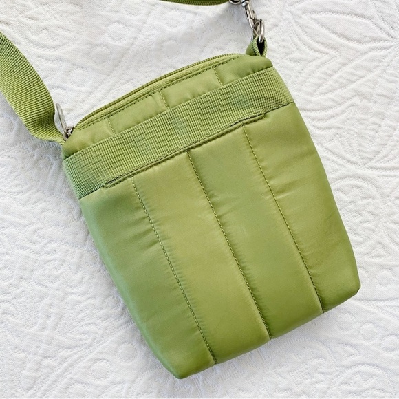 LUG Quilted Puffer Travel Crossbody Bag, Lime Green - Picture 3 of 6
